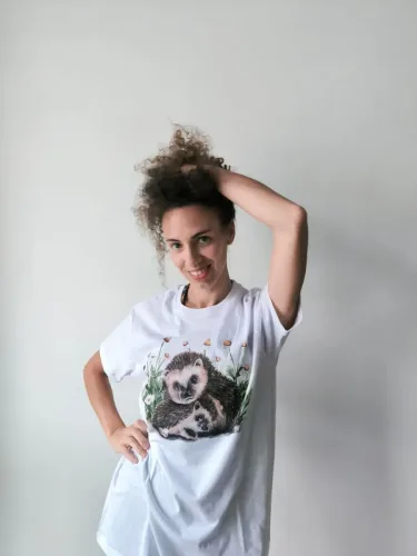T-shirt ricci e camomilla