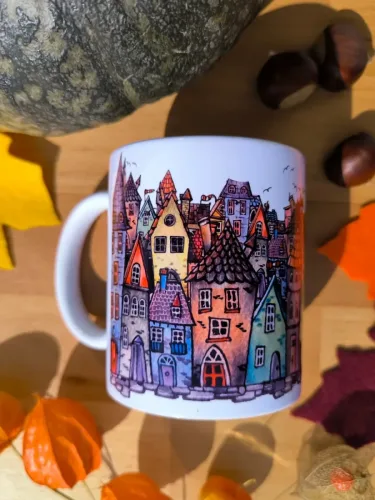 Tazza casette colorate